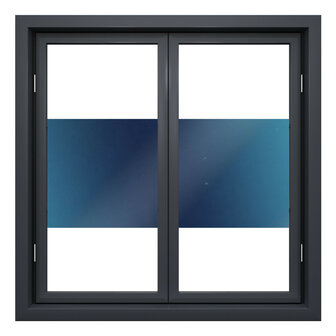Statisch zonwerend raamfolie anti-inkijk blauw (90cm) 