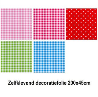 ACTIE: Plakfolie knutselpakket van 5 rollen (200x45cm)
