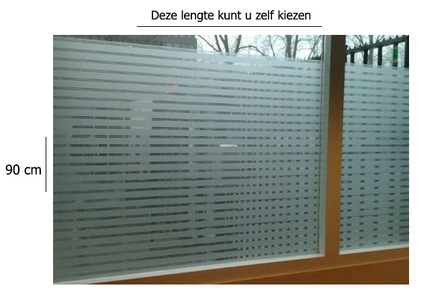 Raamfolie structuur voor HR++ glas (90cm)