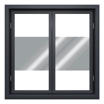 Statisch zonwerend raamfolie anti-inkijk zilver (90cm) 