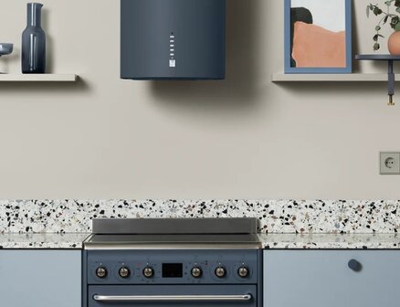 Wrapfolie Terrazzo blue mat (122cm breed)