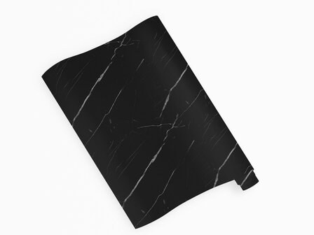 Wrapfolie marmer zwart mat (122cm breed)