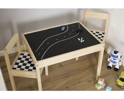 Plakfolie dambord zwart/wit (45cm)