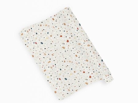 Wrapfolie Terrazzo stone mat (122cm breed)