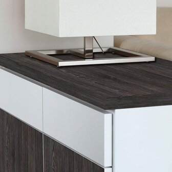 plakfolie hout eik shef op keukenblad
