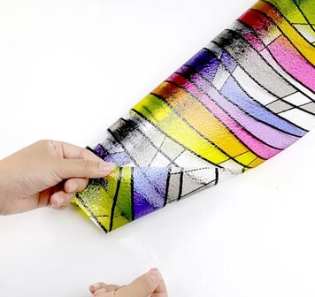 Statisch raamfolie glas in lood Pegels (45cm)