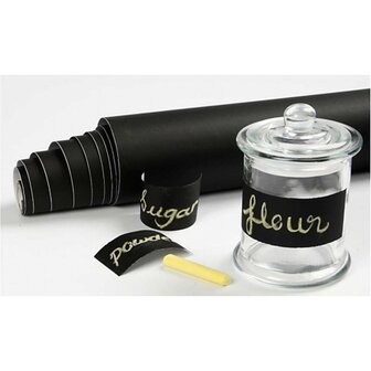 Schoolbordfolie krijtfolie zwart (45cm)