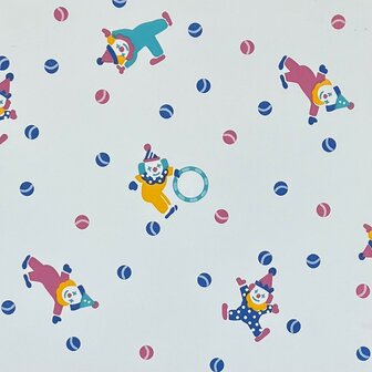 Plakfolie vrolijke clowns 45x200cm