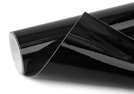 Wrapfolie hoogglans zwart (122cm breed)