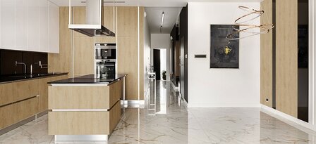 Wrapfolie Eik beige/goud structuur (122cm breed)