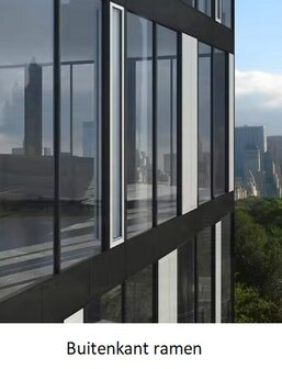 Zonwerend raamfolie voor HR+++ glas steel (140cm) 