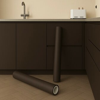 Plakfolie bruin mat RAL 8011 (45cm)