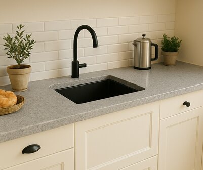 Wrapfolie marmer graniet grijs mat (122cm breed)
