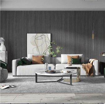 3D wandpanelen houtpanelen zelfklevend 60x300cm (Grijs-Taupe)