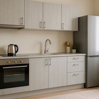 Wrapfolie geschilderd hout crispy grijs mat (122cm breed)