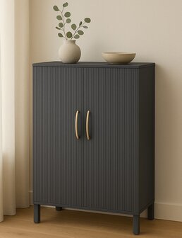 Wrapfolie antraciet strepen mat (122cm breed)