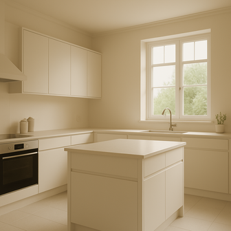 Wrapfolie strepen off white RAL 9016 mat (122cm breed)