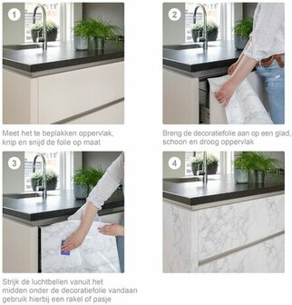 Wrapfolie strepen off white RAL 9016 mat (122cm breed)