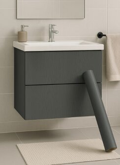 Wrapfolie geschilderd hout midnight grey mat (122cm breed)