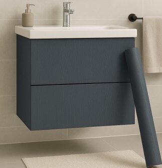 Wrapfolie geschilderd hout blauw mist mat (122cm breed)