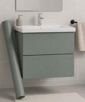 Wrapfolie geschilderd hout foggy forest mat (122cm breed)