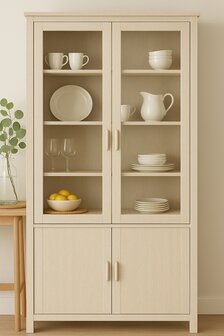 Wrapfolie geschilderd hout beige-grijs mat (122cm breed)