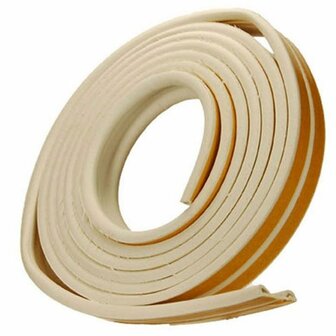 Zelfklevende tochtstrip voor ramen en deuren wit P-profiel 4x9mm (6 meter)