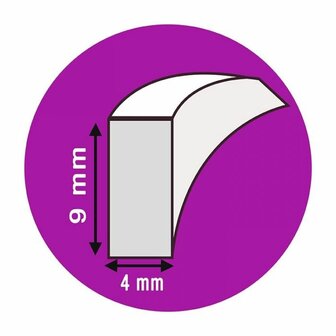 Zelfklevende tochtstrip voor ramen en deuren wit I-profiel 4x9mm (6 meter)