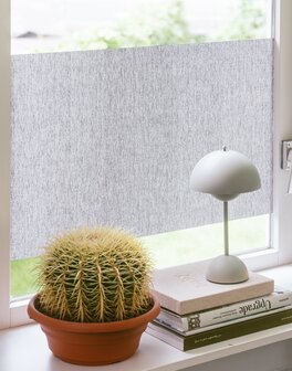 Textiel raamfolie zilvergrijs (45x150 cm)