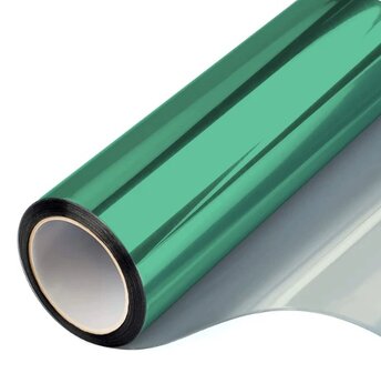 Zonwerend raamfolie voor HR+++ glas groen (152cm) 