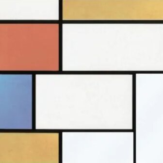 Raamfolie Mondriaan 45x200cm