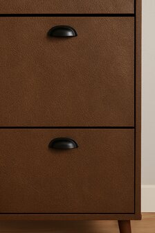 Wrapfolie lederlook bruin mat (122cm breed)