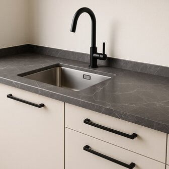 Wrapfolie marmer stone donkergrijs (122cm breed)