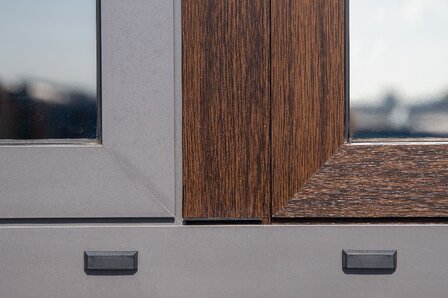 Wrapfolie voor buiten hout eik donker glans (122cm breed)