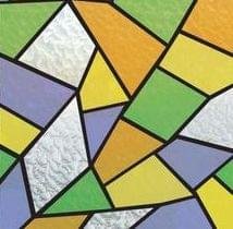 raamfolie glas mozaiek kleuren