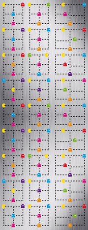 Plakfolie Pacman Arcade Games geborsteld rvs look (60cm)