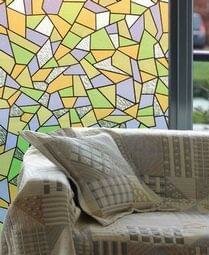 Raamfolie glas mozaiek kleuren (45cm)