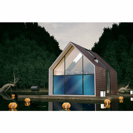 Statisch zonwerend raamfolie anti-inkijk blauw (152cm) 