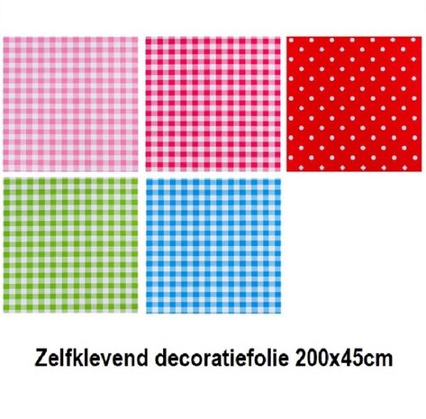ACTIE: Plakfolie knutselpakket van 5 rollen (200x45cm)