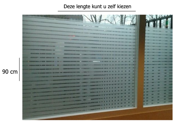 Raamfolie structuur voor HR++ glas (90cm)