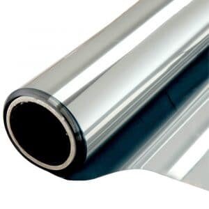 Zonwerend raamfolie voor HR++ glas zilver (90cm) 