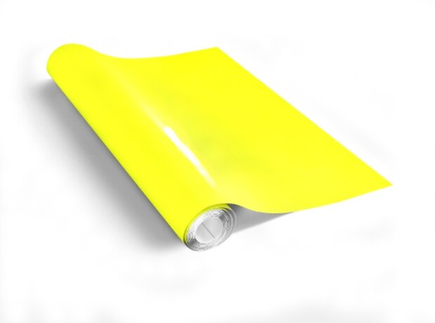 Plakfolie fluor geel (45cm)