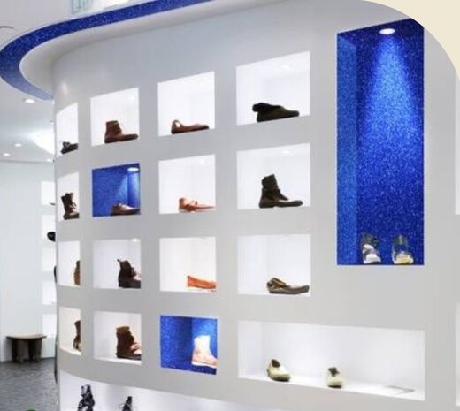 glitter plakfolie etalage schoenenwinkel