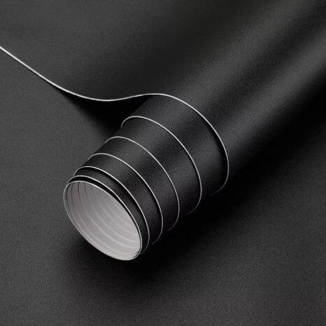 rol plakfolie zwart mat 90cm