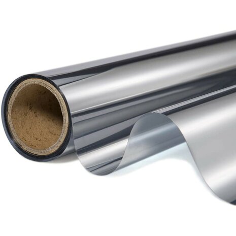 Statisch zonwerend raamfolie anti-inkijk zilver (90cm) 