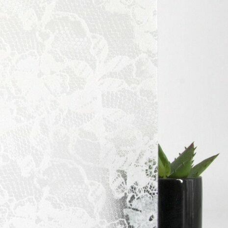 Statisch raamfolie Kant motief wit (45x200cm)