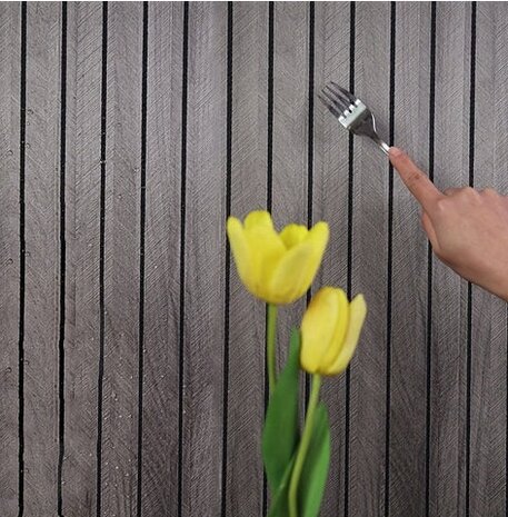 3D wandpanelen houtpanelen zelfklevend 60x300cm (Beige)