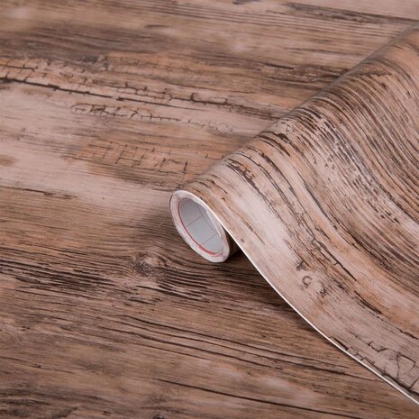 Plakfolie rustiek hout (45cm) 