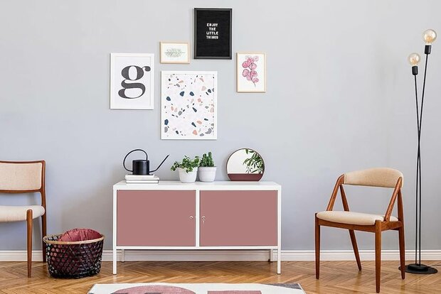 plakfolie satin ash roze kastje
