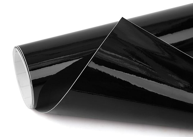 Wrapfolie hoogglans zwart (122cm breed)